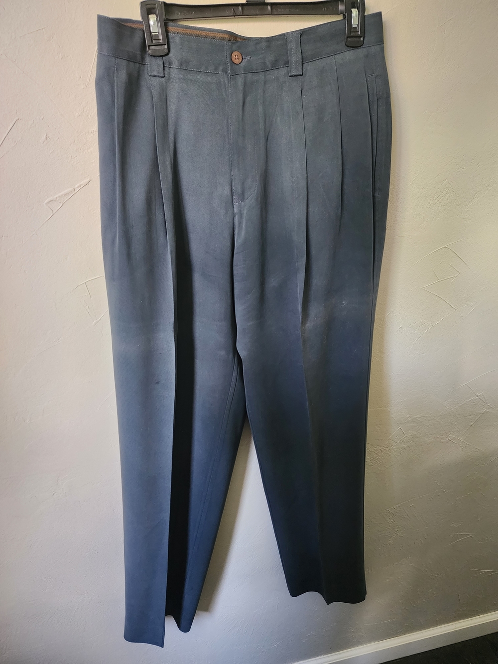 Tommy Bahama Navy Blue Silk-Lined Relax Fit Pants Size 32